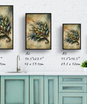 Bay Laurel (Laurus nobilisl) Oil Painting Style Art Print - Whimsical Painting Framed Plant Wall Art 17 Bay Laurel (Laurus nobilisl) Oil Painting Style Art Print - Whimsical Painting Framed Plant Wall Art - Image 4