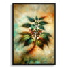 Big Leaved Pepper Vine (Ampelopsis megalophylla) Oil Painting Style Art Print - Whimsical Painting Framed Plant Wall Art 2 oil whimsical flowers big leaved pepper vineampelopsis megalophylla front view