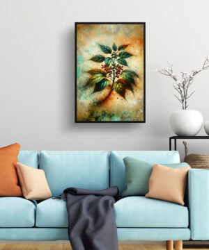 Big Leaved Pepper Vine (Ampelopsis megalophylla) Oil Painting Style Art Print - Whimsical Painting Framed Plant Wall Art 15 Big Leaved Pepper Vine (Ampelopsis megalophylla) Oil Painting Style Art Print - Whimsical Painting Framed Plant Wall Art - Image 2