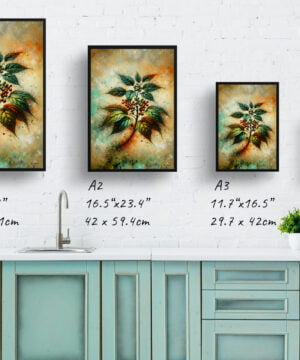 Big Leaved Pepper Vine (Ampelopsis megalophylla) Oil Painting Style Art Print - Whimsical Painting Framed Plant Wall Art 17 Big Leaved Pepper Vine (Ampelopsis megalophylla) Oil Painting Style Art Print - Whimsical Painting Framed Plant Wall Art - Image 4