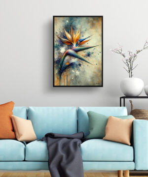 Bird of Paradise (Strelitzia) Oil Painting Style Art Print - Whimsical Painting Framed Plant Wall Art 15 Bird of Paradise (Strelitzia) Oil Painting Style Art Print - Whimsical Painting Framed Plant Wall Art - Image 2