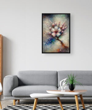 Cherry Blossom (Sakura) Oil Painting Style Art Print - Whimsical Painting Framed Plant Wall Art 16 Cherry Blossom (Sakura) Oil Painting Style Art Print - Whimsical Painting Framed Plant Wall Art - Image 3