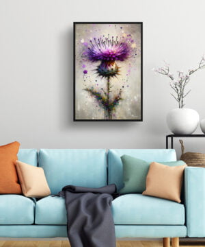 Cotton thistle (Onopordum) Oil Painting Style Art Print - Whimsical Painting Framed Plant Wall Art 15 Cotton thistle (Onopordum) Oil Painting Style Art Print - Whimsical Painting Framed Plant Wall Art - Image 2