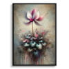 Cyclamen Persicum (Cyclamen) Oil Painting Style Art Print - Whimsical Painting Framed Plant Wall Art 1 oil whimsical flowers cyclamen persicumcyclamen front view