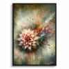 Dahlia (Asteraceae) Oil Painting Style Art Print - Whimsical Painting Framed Plant Wall Art 2 oil whimsical flowers dahliaasteraceae front view