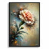 Dianthus caryophyllus (Carnation) Oil Painting Style Art Print - Whimsical Painting Framed Plant Wall Art 1 oil whimsical flowers dianthus caryophylluscarnation front view