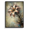 Fawn lilies (Erythronium) Oil Painting Style Art Print - Whimsical Painting Framed Plant Wall Art 1 oil whimsical flowers fawn lilieserythronium front view