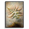 Five-fingered maidenhair fern (Adiantum pedatum) Oil Painting Style Art Print - Whimsical Painting Framed Plant Wall Art 2 oil whimsical flowers five fingered maidenhair fernadiantum pedatum front view