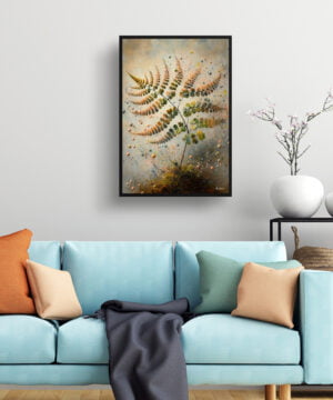 Five-fingered maidenhair fern (Adiantum pedatum) Oil Painting Style Art Print - Whimsical Painting Framed Plant Wall Art 15 Five-fingered maidenhair fern (Adiantum pedatum) Oil Painting Style Art Print - Whimsical Painting Framed Plant Wall Art - Image 2