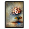 Geranium (Pelargoniums) Oil Painting Style Art Print - Whimsical Painting Framed Plant Wall Art 2 oil whimsical flowers geraniumpelargoniums front view