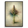 Gijnlim (Asparagus Officinalis) Oil Painting Style Art Print - Whimsical Painting Framed Plant Wall Art 1 oil whimsical flowers gijnlimasparagus officinalis front view