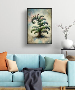 Hairy lip fern (Cheilanthes Lanosa) Oil Painting Style Art Print - Whimsical Painting Framed Plant Wall Art 15 Hairy lip fern (Cheilanthes Lanosa) Oil Painting Style Art Print - Whimsical Painting Framed Plant Wall Art - Image 2