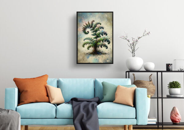oil whimsical flowers hairy lip ferncheilanthes lanosa living room