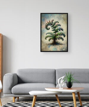 Hairy lip fern (Cheilanthes Lanosa) Oil Painting Style Art Print - Whimsical Painting Framed Plant Wall Art 16 Hairy lip fern (Cheilanthes Lanosa) Oil Painting Style Art Print - Whimsical Painting Framed Plant Wall Art - Image 3