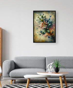 Honeysuckle (Lonicera) Oil Painting Style Art Print - Whimsical Painting Framed Plant Wall Art 16 Honeysuckle (Lonicera) Oil Painting Style Art Print - Whimsical Painting Framed Plant Wall Art - Image 3