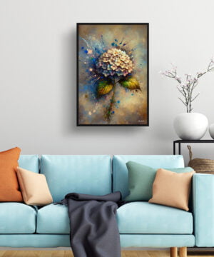 Hortensia (Hydrangea) Oil Painting Style Art Print - Whimsical Painting Framed Plant Wall Art 15 Hortensia (Hydrangea) Oil Painting Style Art Print - Whimsical Painting Framed Plant Wall Art - Image 2