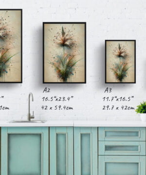 Japanese Sedge (Carex Oshimensis Everillo) Oil Painting Style Art Print - Whimsical Painting Framed Plant Wall Art 17 Japanese Sedge (Carex Oshimensis Everillo) Oil Painting Style Art Print - Whimsical Painting Framed Plant Wall Art - Image 4