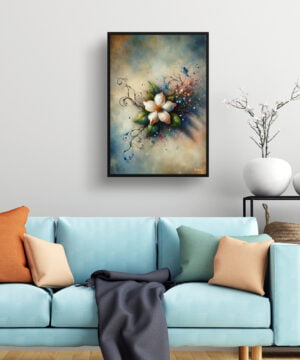 Jasmine (Jasminum officinale) Oil Painting Style Art Print - Whimsical Painting Framed Plant Wall Art 15 Jasmine (Jasminum officinale) Oil Painting Style Art Print - Whimsical Painting Framed Plant Wall Art - Image 2