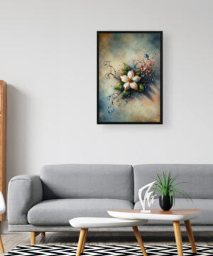 Jasmine (Jasminum officinale) Oil Painting Style Art Print - Whimsical Painting Framed Plant Wall Art 16 Jasmine (Jasminum officinale) Oil Painting Style Art Print - Whimsical Painting Framed Plant Wall Art - Image 3