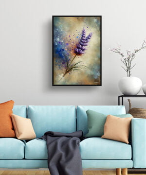 Lavender (Lavendula) Oil Painting Style Art Print - Whimsical Painting Framed Plant Wall Art 15 Lavender (Lavendula) Oil Painting Style Art Print - Whimsical Painting Framed Plant Wall Art - Image 2