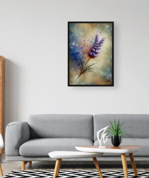 Lavender (Lavendula) Oil Painting Style Art Print - Whimsical Painting Framed Plant Wall Art 16 Lavender (Lavendula) Oil Painting Style Art Print - Whimsical Painting Framed Plant Wall Art - Image 3