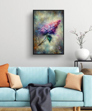 Lilac (Syringa vulgaris) Oil Painting Style Art Print - Whimsical Painting Framed Plant Wall Art 15 Lilac (Syringa vulgaris) Oil Painting Style Art Print - Whimsical Painting Framed Plant Wall Art - Image 2