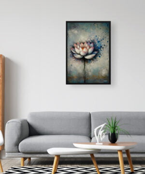 Lotus (Nelumbo nucifera) Oil Painting Style Art Print - Whimsical Painting Framed Plant Wall Art 16 Lotus (Nelumbo nucifera) Oil Painting Style Art Print - Whimsical Painting Framed Plant Wall Art - Image 3