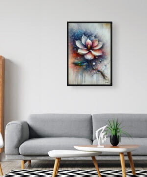Magnolia (grandiflora) Oil Painting Style Art Print - Whimsical Painting Framed Plant Wall Art 16 Magnolia (grandiflora) Oil Painting Style Art Print - Whimsical Painting Framed Plant Wall Art - Image 3