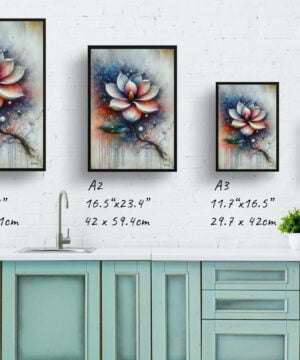 Magnolia (grandiflora) Oil Painting Style Art Print - Whimsical Painting Framed Plant Wall Art 17 Magnolia (grandiflora) Oil Painting Style Art Print - Whimsical Painting Framed Plant Wall Art - Image 4