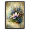 Meadow Saffron (Crocus) Oil Painting Style Art Print - Whimsical Painting Framed Plant Wall Art 1 oil whimsical flowers meadow saffroncrocus front view