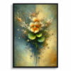 Nasturtiums (Tropaeolum) Oil Painting Style Art Print - Whimsical Painting Framed Plant Wall Art 2 oil whimsical flowers nasturtiumstropaeolum front view