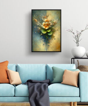 Nasturtiums (Tropaeolum) Oil Painting Style Art Print - Whimsical Painting Framed Plant Wall Art 15 Nasturtiums (Tropaeolum) Oil Painting Style Art Print - Whimsical Painting Framed Plant Wall Art - Image 2