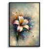 Natal Lily (Clivia) Oil Painting Style Art Print - Whimsical Painting Framed Plant Wall Art 1 oil whimsical flowers natal lilyclivia front view