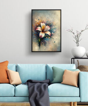 Natal Lily (Clivia) Oil Painting Style Art Print - Whimsical Painting Framed Plant Wall Art 15 Natal Lily (Clivia) Oil Painting Style Art Print - Whimsical Painting Framed Plant Wall Art - Image 2