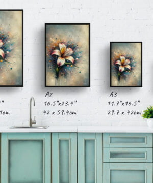 Natal Lily (Clivia) Oil Painting Style Art Print - Whimsical Painting Framed Plant Wall Art 17 Natal Lily (Clivia) Oil Painting Style Art Print - Whimsical Painting Framed Plant Wall Art - Image 4