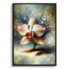 Orchid (Orchidaceae) Oil Painting Style Art Print - Whimsical Painting Framed Plant Wall Art 1 oil whimsical flowers orchidorchidaceae front view