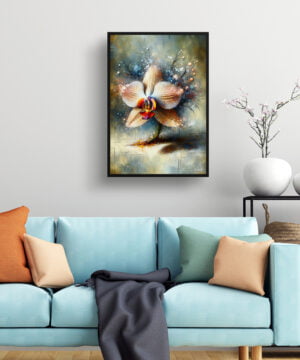 Orchid (Orchidaceae) Oil Painting Style Art Print - Whimsical Painting Framed Plant Wall Art 15 Orchid (Orchidaceae) Oil Painting Style Art Print - Whimsical Painting Framed Plant Wall Art - Image 2