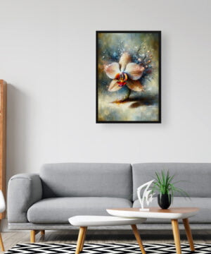 Orchid (Orchidaceae) Oil Painting Style Art Print - Whimsical Painting Framed Plant Wall Art 16 Orchid (Orchidaceae) Oil Painting Style Art Print - Whimsical Painting Framed Plant Wall Art - Image 3