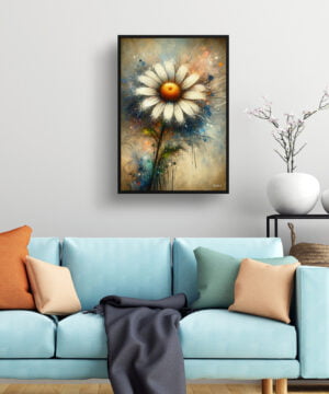 Oxeye Marguerite (Daisy) Oil Painting Style Art Print - Whimsical Painting Framed Plant Wall Art 15 Oxeye Marguerite (Daisy) Oil Painting Style Art Print - Whimsical Painting Framed Plant Wall Art - Image 2
