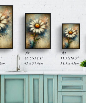 Oxeye Marguerite (Daisy) Oil Painting Style Art Print - Whimsical Painting Framed Plant Wall Art 17 Oxeye Marguerite (Daisy) Oil Painting Style Art Print - Whimsical Painting Framed Plant Wall Art - Image 4