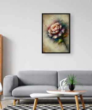 Peony (Paeonia) Oil Painting Style Art Print - Whimsical Painting Framed Plant Wall Art 16 Peony (Paeonia) Oil Painting Style Art Print - Whimsical Painting Framed Plant Wall Art - Image 3
