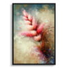 Pink Muhly Grass (Muhlenbergia) Oil Painting Style Art Print - Whimsical Painting Framed Plant Wall Art 1 oil whimsical flowers pink muhly grassmuhlenbergia front view