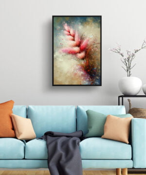 Pink Muhly Grass (Muhlenbergia) Oil Painting Style Art Print - Whimsical Painting Framed Plant Wall Art 15 Pink Muhly Grass (Muhlenbergia) Oil Painting Style Art Print - Whimsical Painting Framed Plant Wall Art - Image 2