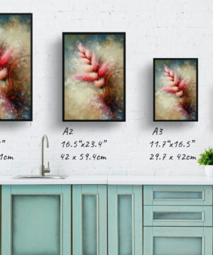 Pink Muhly Grass (Muhlenbergia) Oil Painting Style Art Print - Whimsical Painting Framed Plant Wall Art 17 Pink Muhly Grass (Muhlenbergia) Oil Painting Style Art Print - Whimsical Painting Framed Plant Wall Art - Image 4