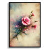 Pinks (Dianthus) Oil Painting Style Art Print - Whimsical Painting Framed Plant Wall Art 2 oil whimsical flowers pinksdianthus front view
