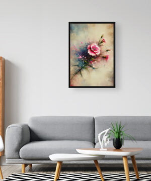 Pinks (Dianthus) Oil Painting Style Art Print - Whimsical Painting Framed Plant Wall Art 16 Pinks (Dianthus) Oil Painting Style Art Print - Whimsical Painting Framed Plant Wall Art - Image 3