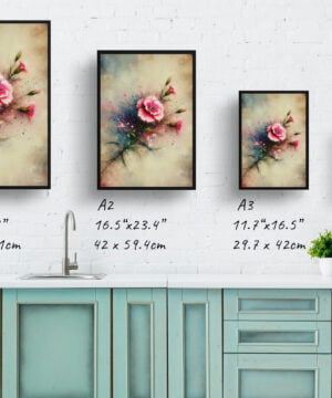 Pinks (Dianthus) Oil Painting Style Art Print - Whimsical Painting Framed Plant Wall Art 17 Pinks (Dianthus) Oil Painting Style Art Print - Whimsical Painting Framed Plant Wall Art - Image 4