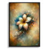 Plumeria (Frangipani) Oil Painting Style Art Print - Whimsical Painting Framed Plant Wall Art 2 oil whimsical flowers plumeriafrangipani front view