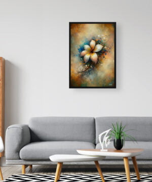Plumeria (Frangipani) Oil Painting Style Art Print - Whimsical Painting Framed Plant Wall Art 16 Plumeria (Frangipani) Oil Painting Style Art Print - Whimsical Painting Framed Plant Wall Art - Image 3