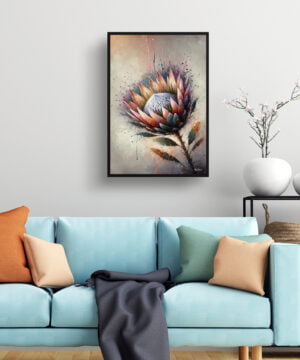 Proteas (Sugarbushes) Oil Painting Style Art Print - Whimsical Painting Framed Plant Wall Art 15 Proteas (Sugarbushes) Oil Painting Style Art Print - Whimsical Painting Framed Plant Wall Art - Image 2
